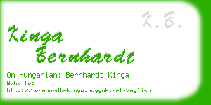 kinga bernhardt business card